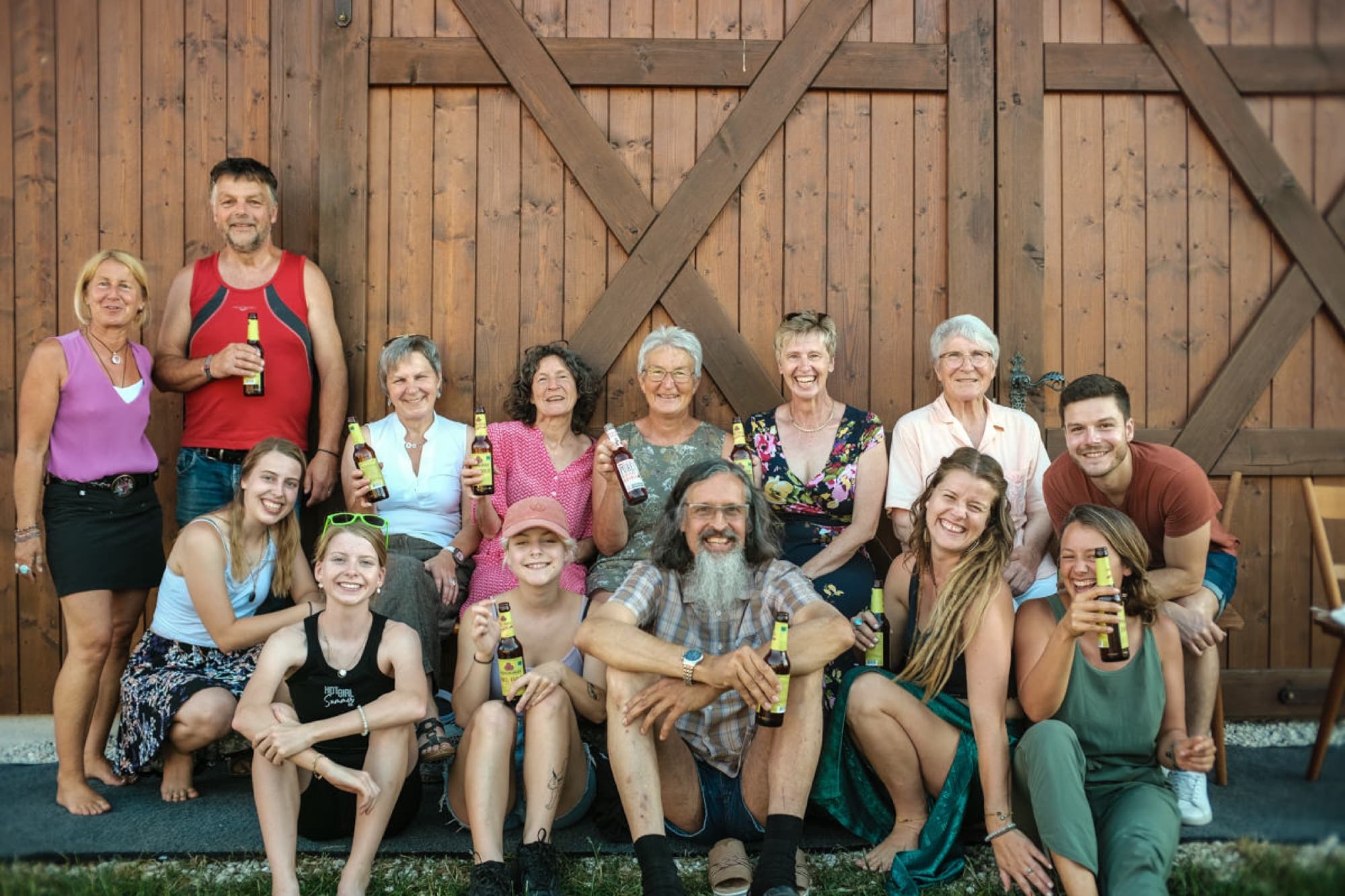 The whole group, together