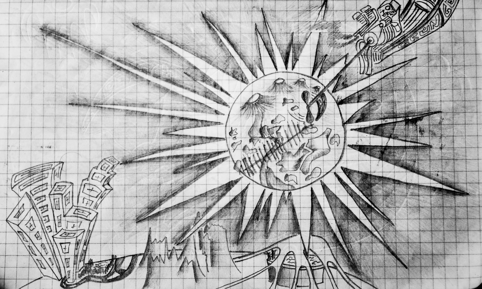 Eine strahlende Sonne